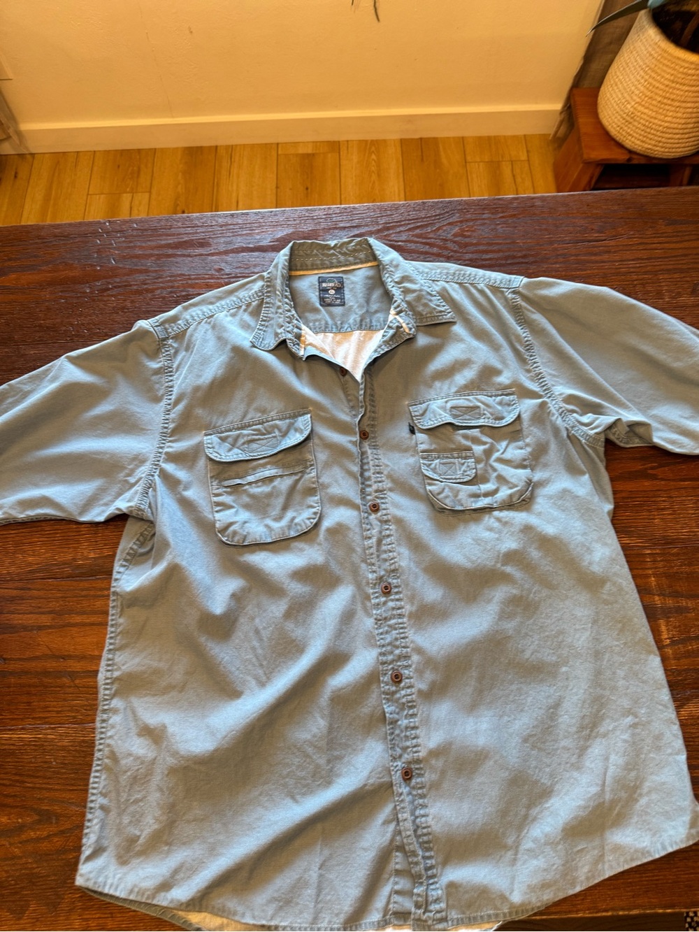 RedHead Light Blue Casual Button-Down Shirt